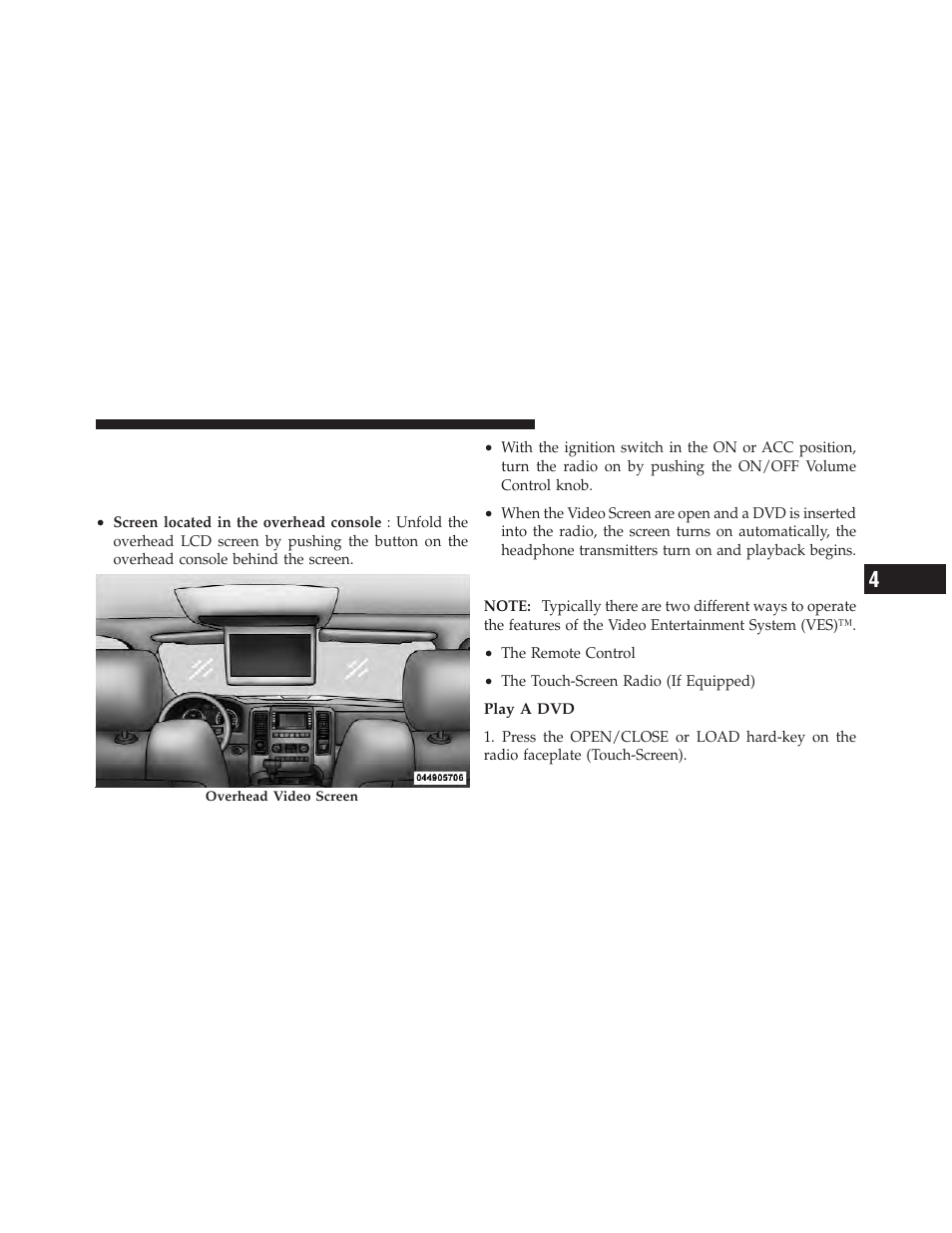 Getting started, Single video screen, Uconnect™ multimedia video entertainment | System (ves)™ — if equipped | Ram Trucks 2012 3500 - Owner Manual User Manual | Page 321 / 726