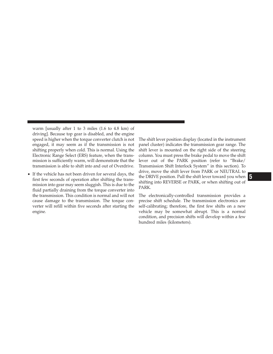Six–speed automatic transmission, 7l engine) — 2500 models only | Ram Trucks 2012 3500 - Owner Manual User Manual | Page 401 / 726