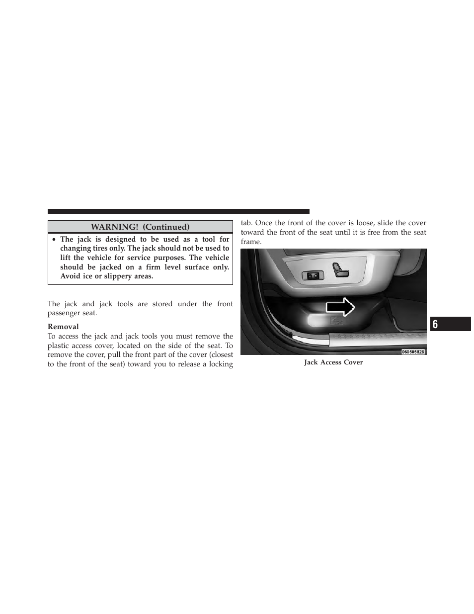 Jack location | Ram Trucks 2012 3500 - Owner Manual User Manual | Page 583 / 726