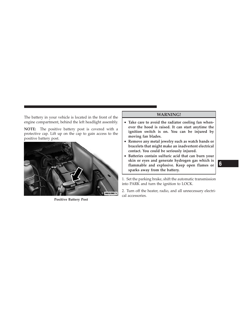 Preparations for jump-start | Ram Trucks 2012 3500 - Owner Manual User Manual | Page 603 / 726