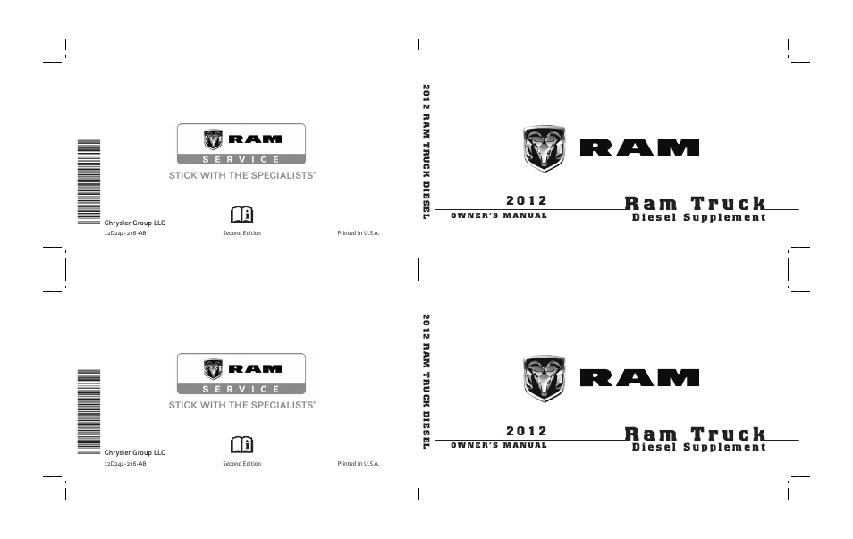 Ram Trucks 2012 Chassis Cab - Diesel Supplement User Manual | 173 pages
