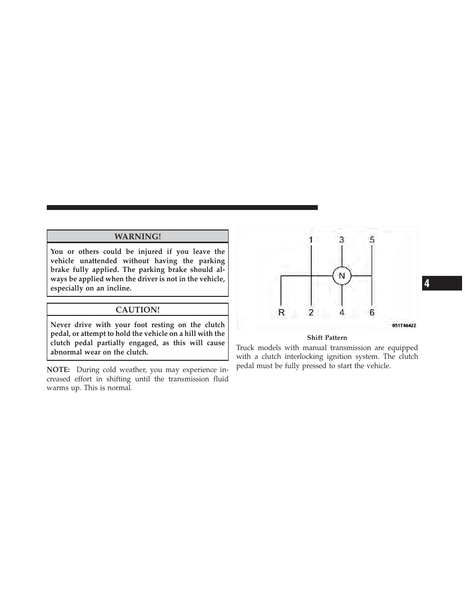 Manual transmission — if equipped, Shifting | Ram Trucks 2012 Chassis Cab - Diesel Supplement User Manual | Page 77 / 173