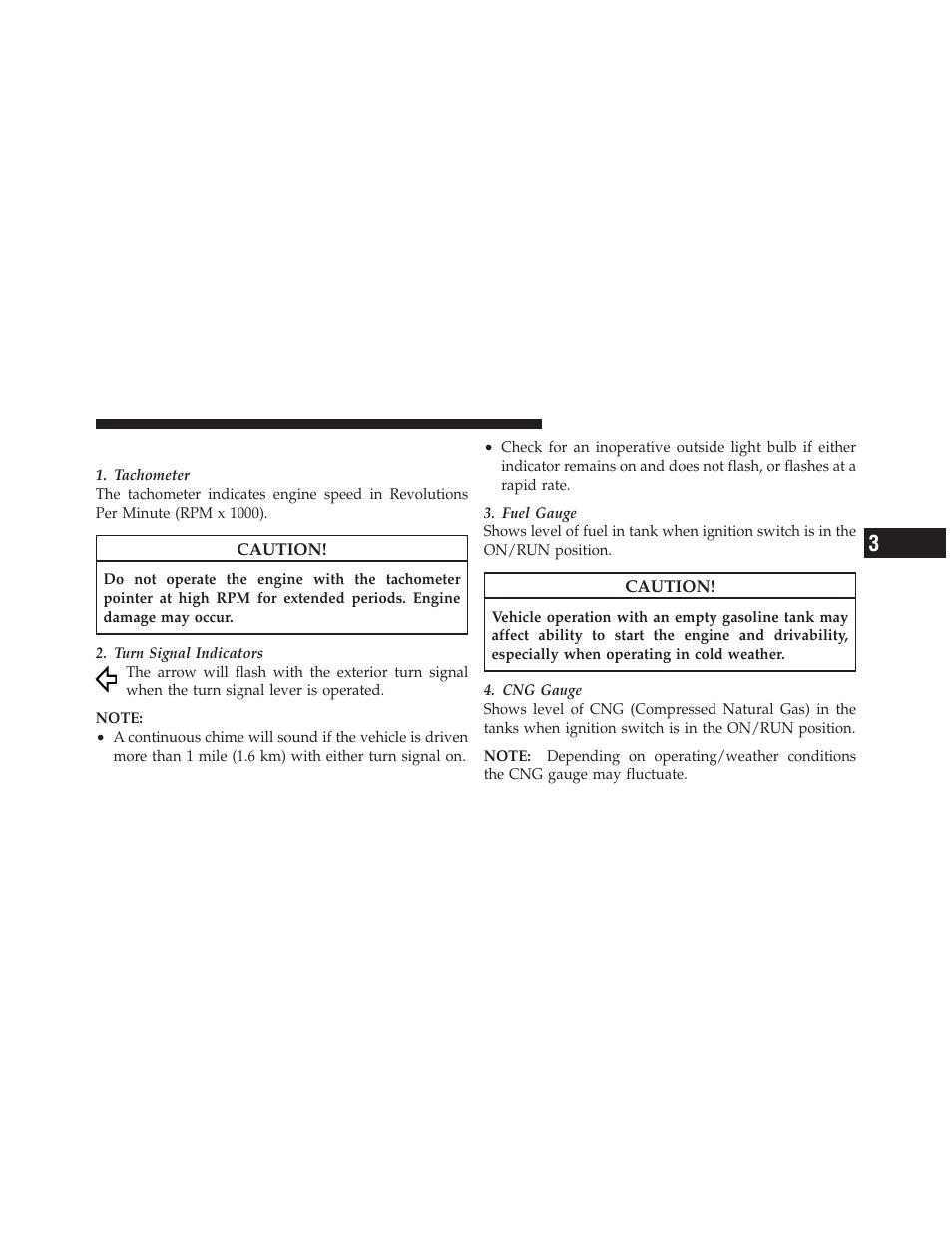 Instrument cluster descriptions | Ram Trucks 2012 3500 - CNG Supplement User Manual | Page 15 / 40