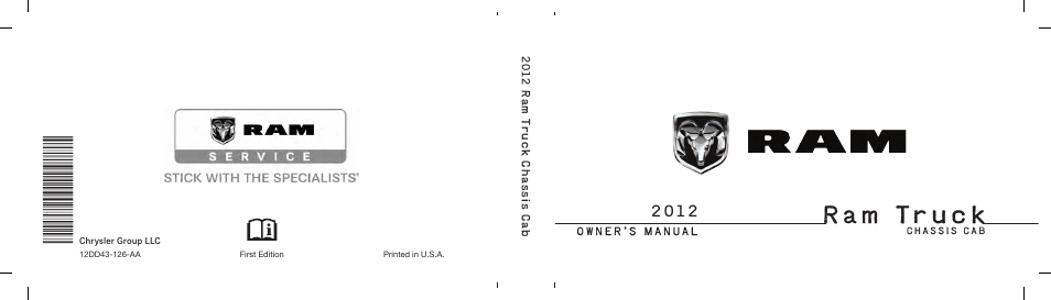 Ram Trucks 2012 Chassis Cab - Owner Manual User Manual | 502 pages
