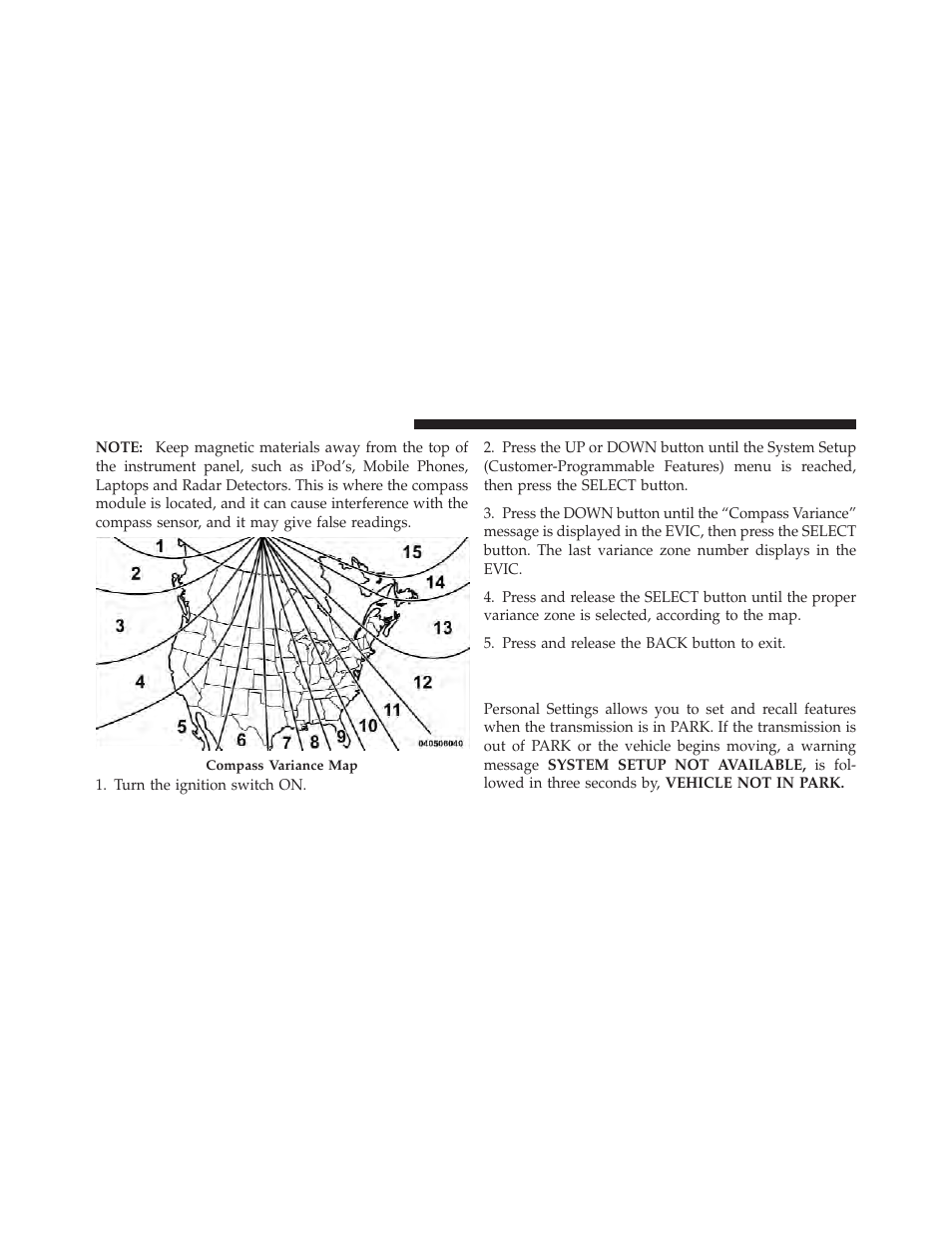 Customer-programmable features (system setup), Customer-programmable features, System setup) | Ram Trucks 2012 Chassis Cab - Owner Manual User Manual | Page 218 / 502