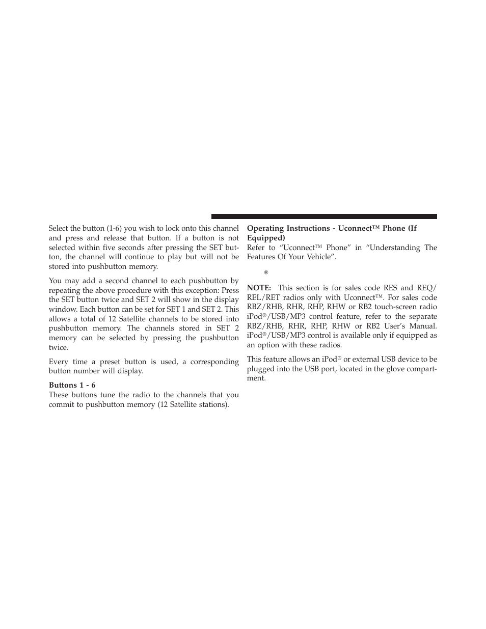 Ipodĥ/usb/mp3 control — if equipped, Ipod௡/usb/mp3 control — if equipped | Ram Trucks 2012 Chassis Cab - Owner Manual User Manual | Page 248 / 502