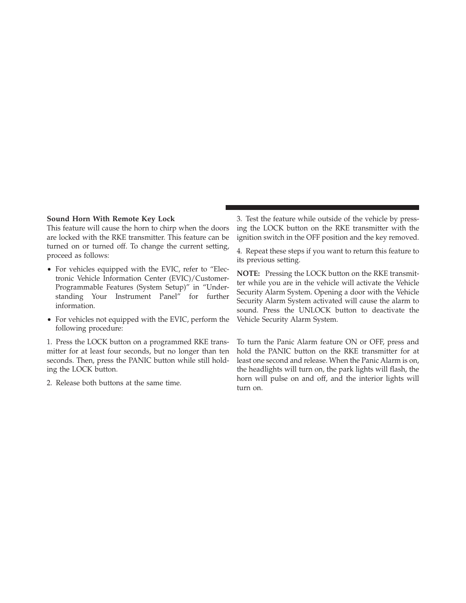 Using the panic alarm | Ram Trucks 2012 Chassis Cab - Owner Manual User Manual | Page 26 / 502