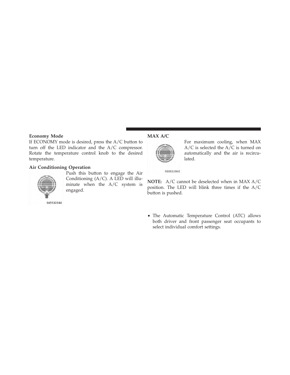 Automatic temperature control (atc) — if equipped, Automatic temperature control (atc) — if, Equipped | Ram Trucks 2012 Chassis Cab - Owner Manual User Manual | Page 262 / 502