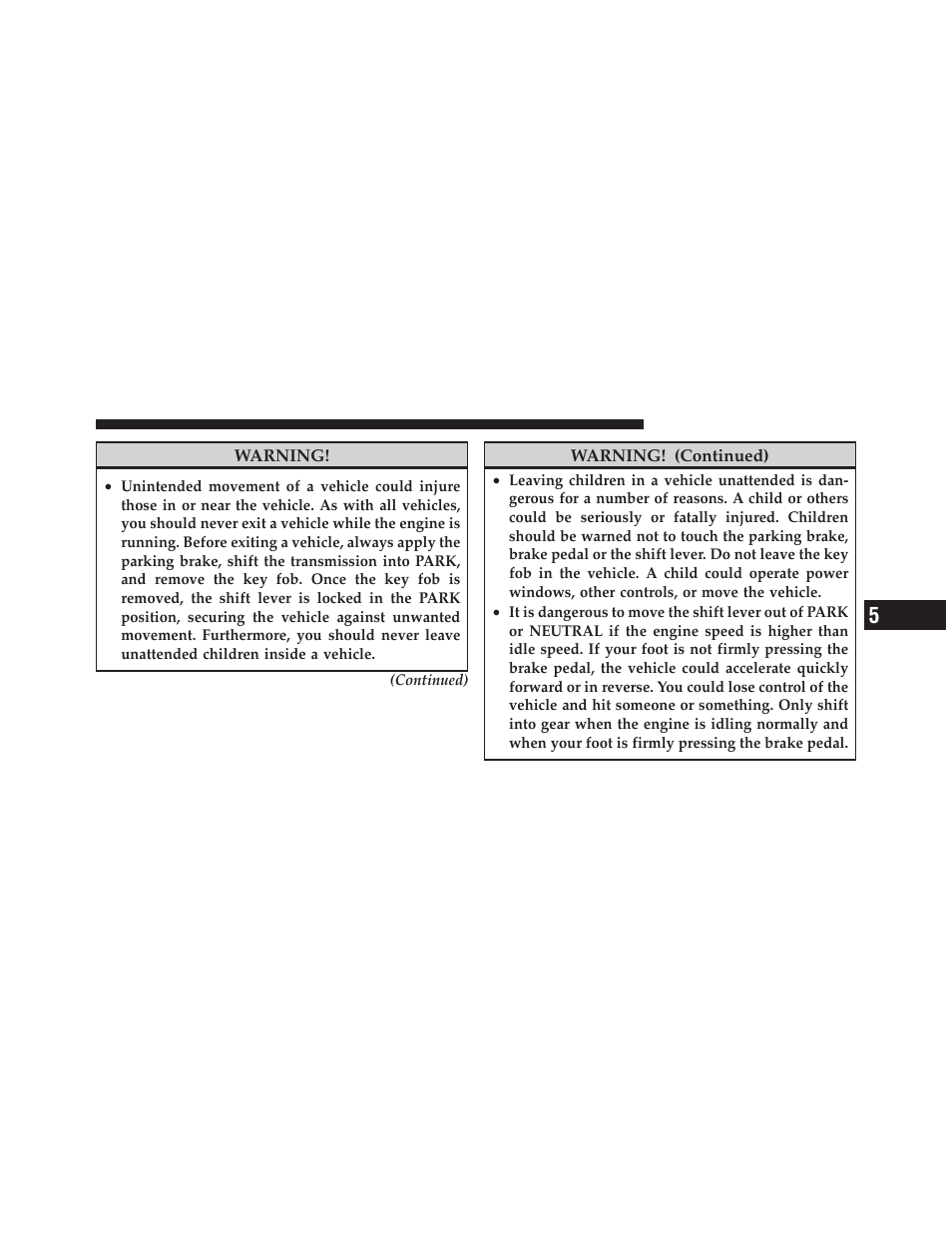Ram Trucks 2012 Chassis Cab - Owner Manual User Manual | Page 279 / 502