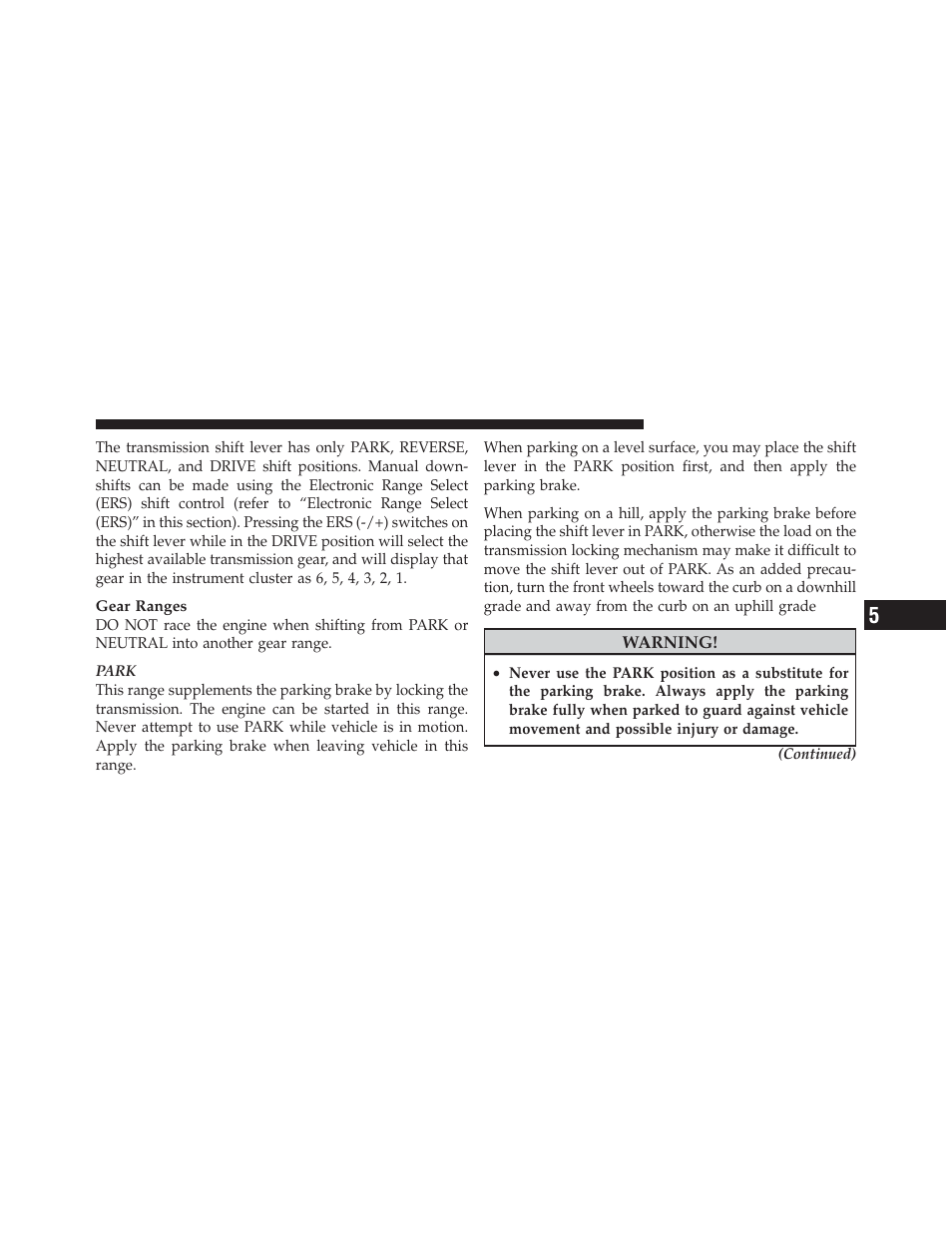 Ram Trucks 2012 Chassis Cab - Owner Manual User Manual | Page 281 / 502