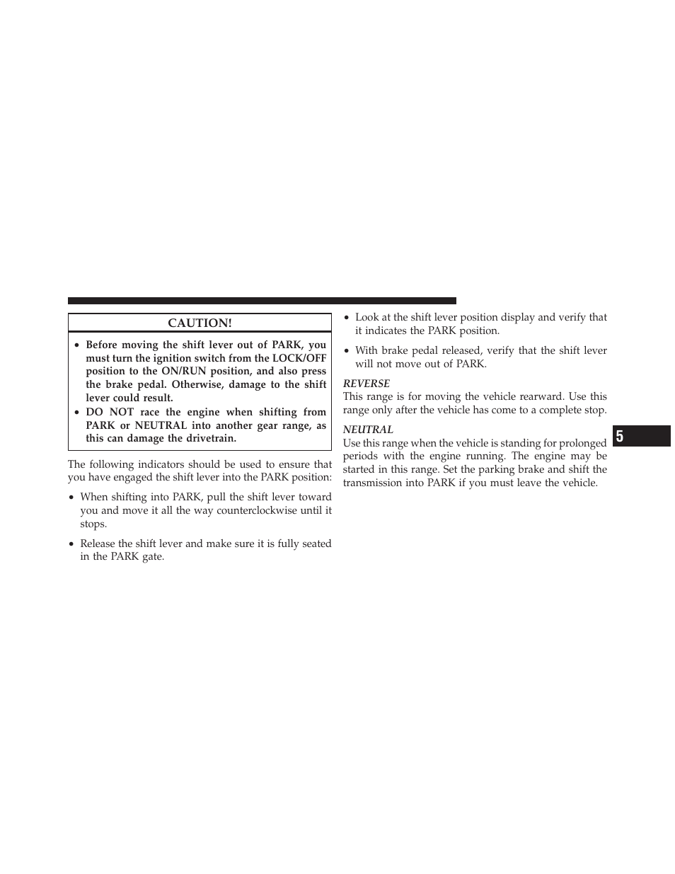 Ram Trucks 2012 Chassis Cab - Owner Manual User Manual | Page 283 / 502