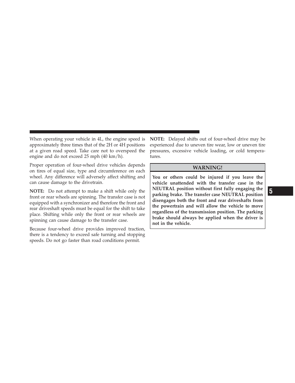 Ram Trucks 2012 Chassis Cab - Owner Manual User Manual | Page 291 / 502