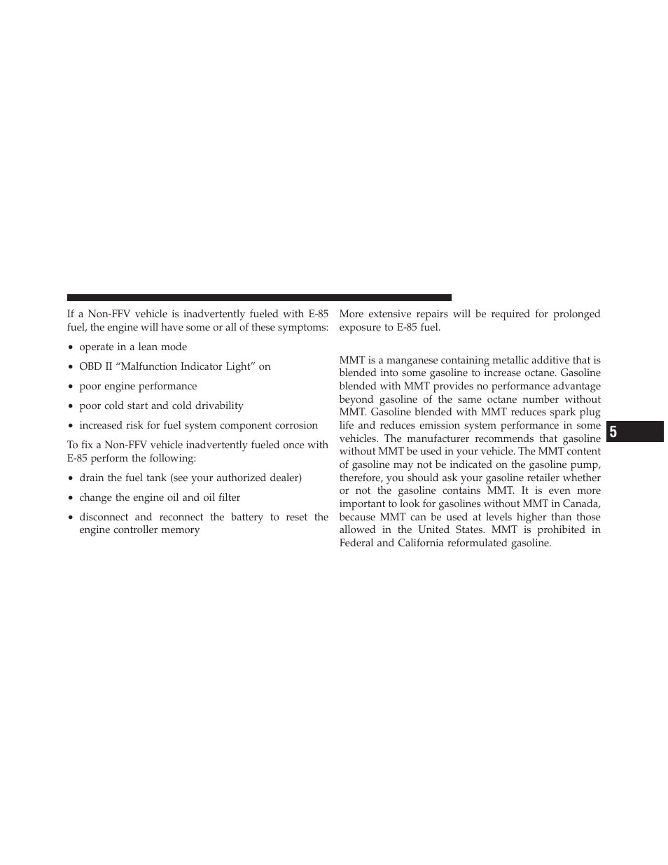 Mmt in gasoline | Ram Trucks 2012 Chassis Cab - Owner Manual User Manual | Page 339 / 502