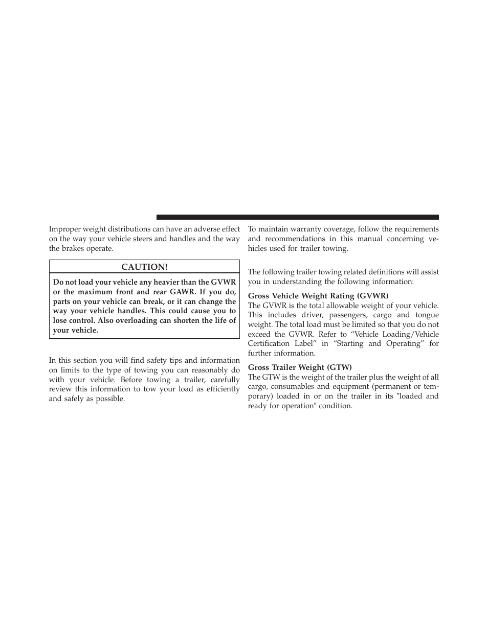 Trailer towing, Common towing definitions | Ram Trucks 2012 Chassis Cab - Owner Manual User Manual | Page 346 / 502
