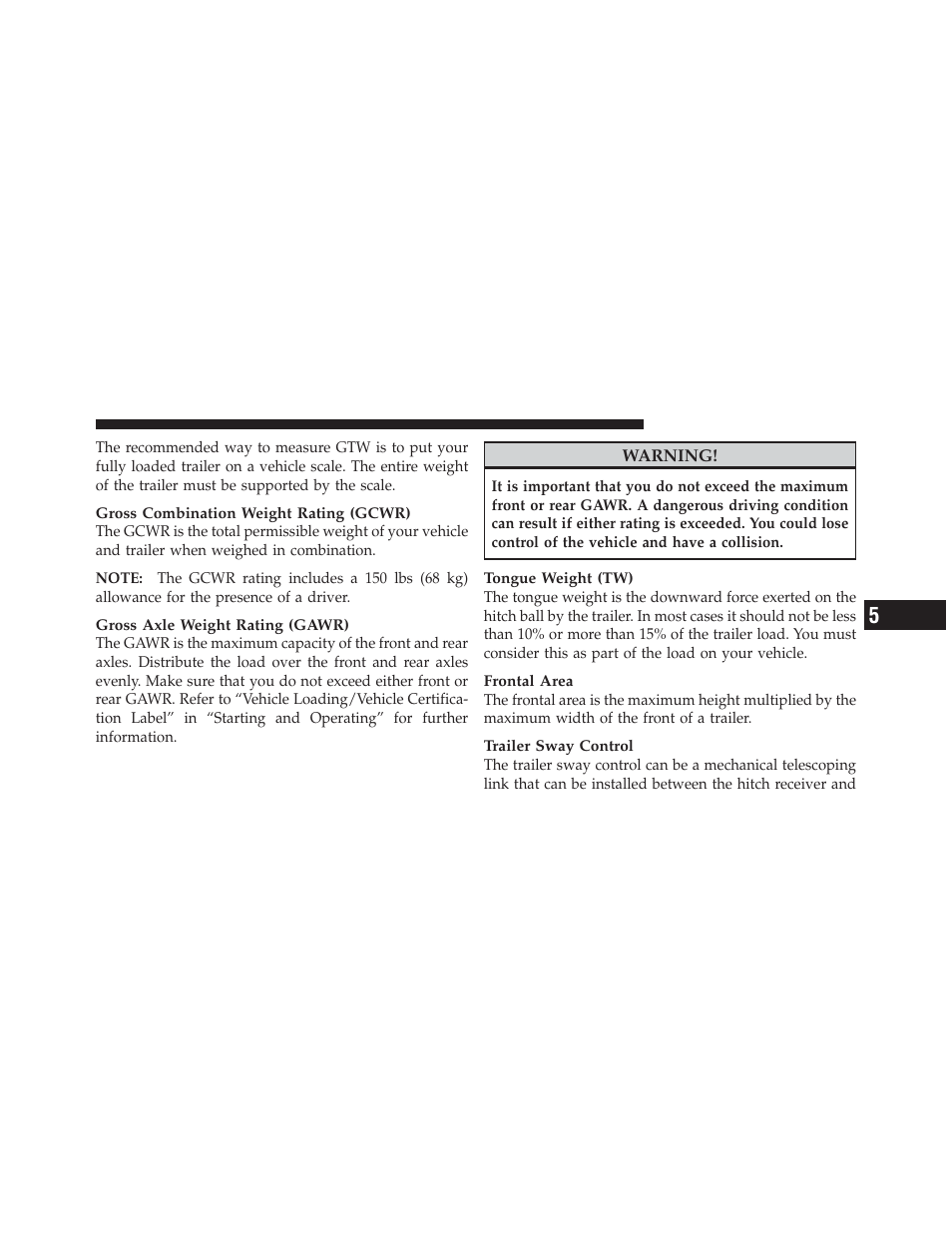 Ram Trucks 2012 Chassis Cab - Owner Manual User Manual | Page 347 / 502