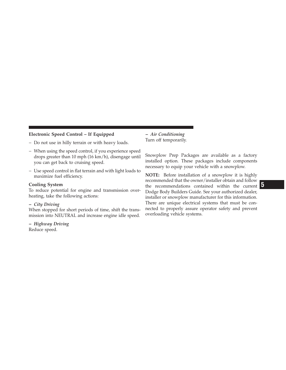 Snowplow | Ram Trucks 2012 Chassis Cab - Owner Manual User Manual | Page 363 / 502