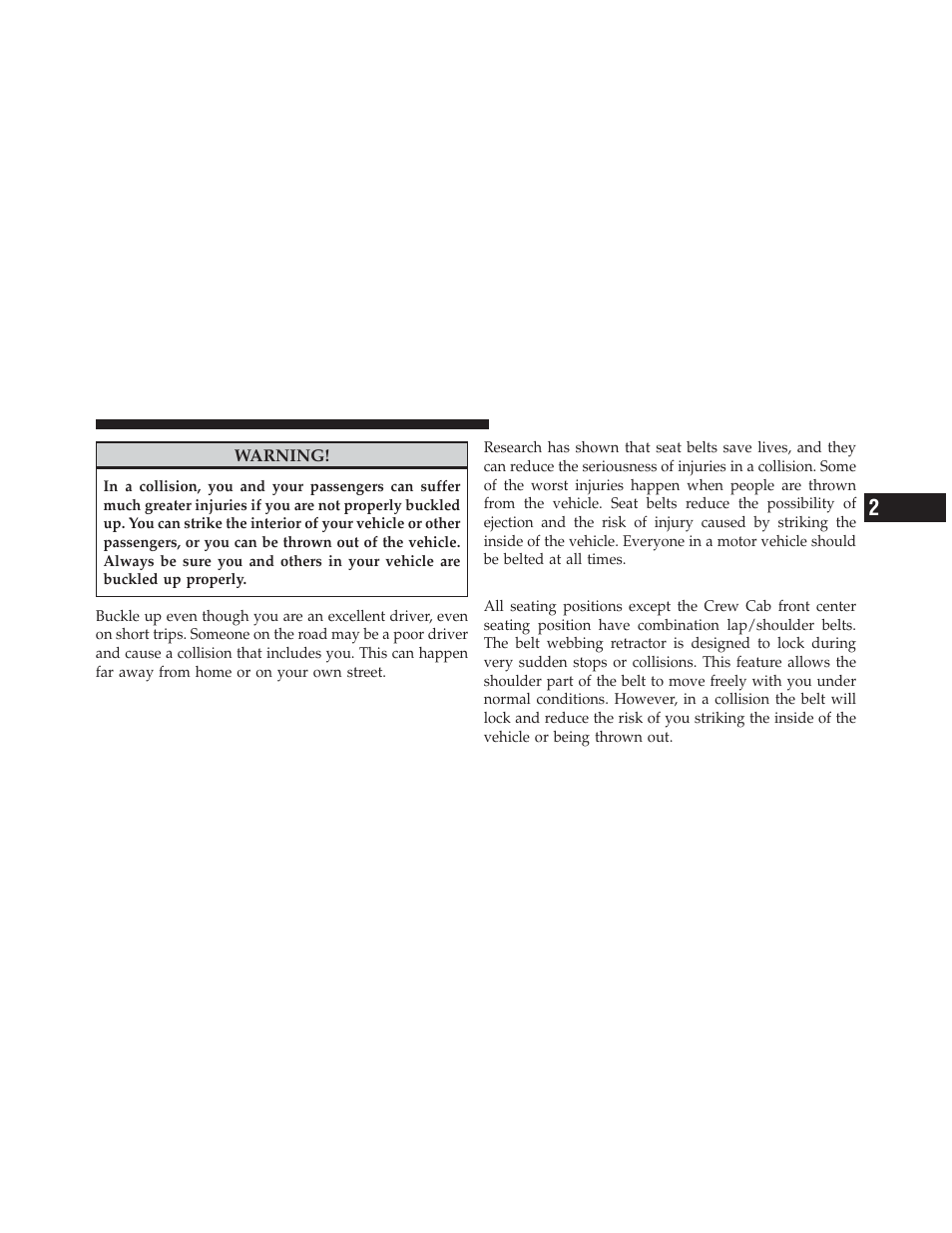 Lap/shoulder belts | Ram Trucks 2012 Chassis Cab - Owner Manual User Manual | Page 41 / 502