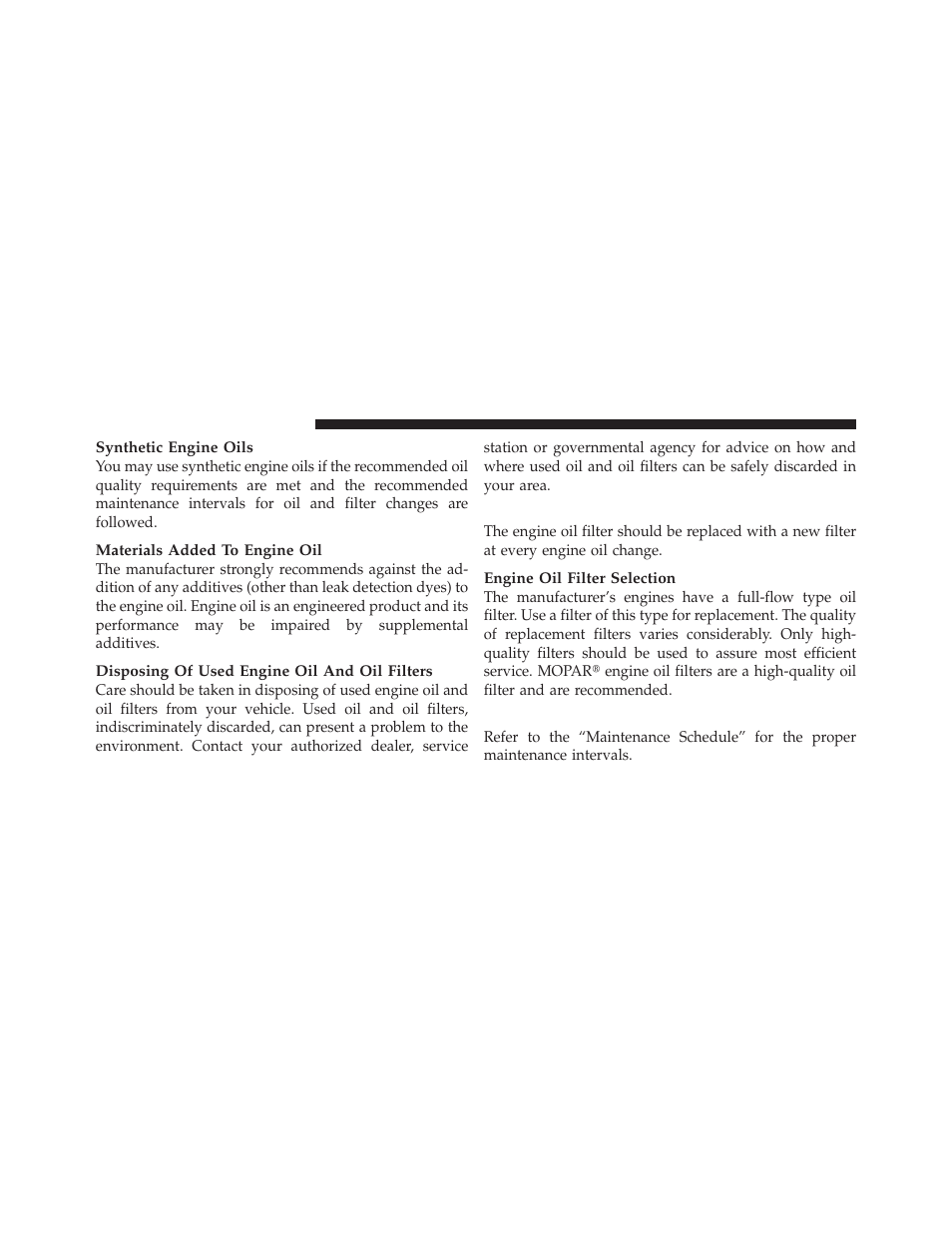 Engine oil filter, Engine air cleaner filter | Ram Trucks 2012 Chassis Cab - Owner Manual User Manual | Page 410 / 502