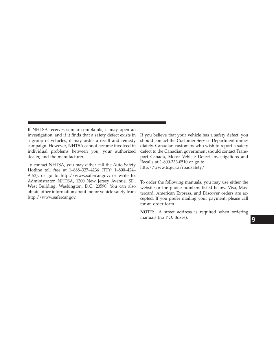 In canada, Publication order forms | Ram Trucks 2012 Chassis Cab - Owner Manual User Manual | Page 479 / 502