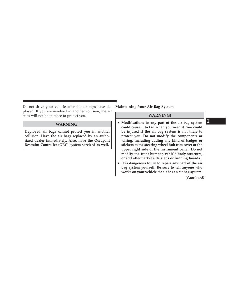 Ram Trucks 2012 Chassis Cab - Owner Manual User Manual | Page 63 / 502