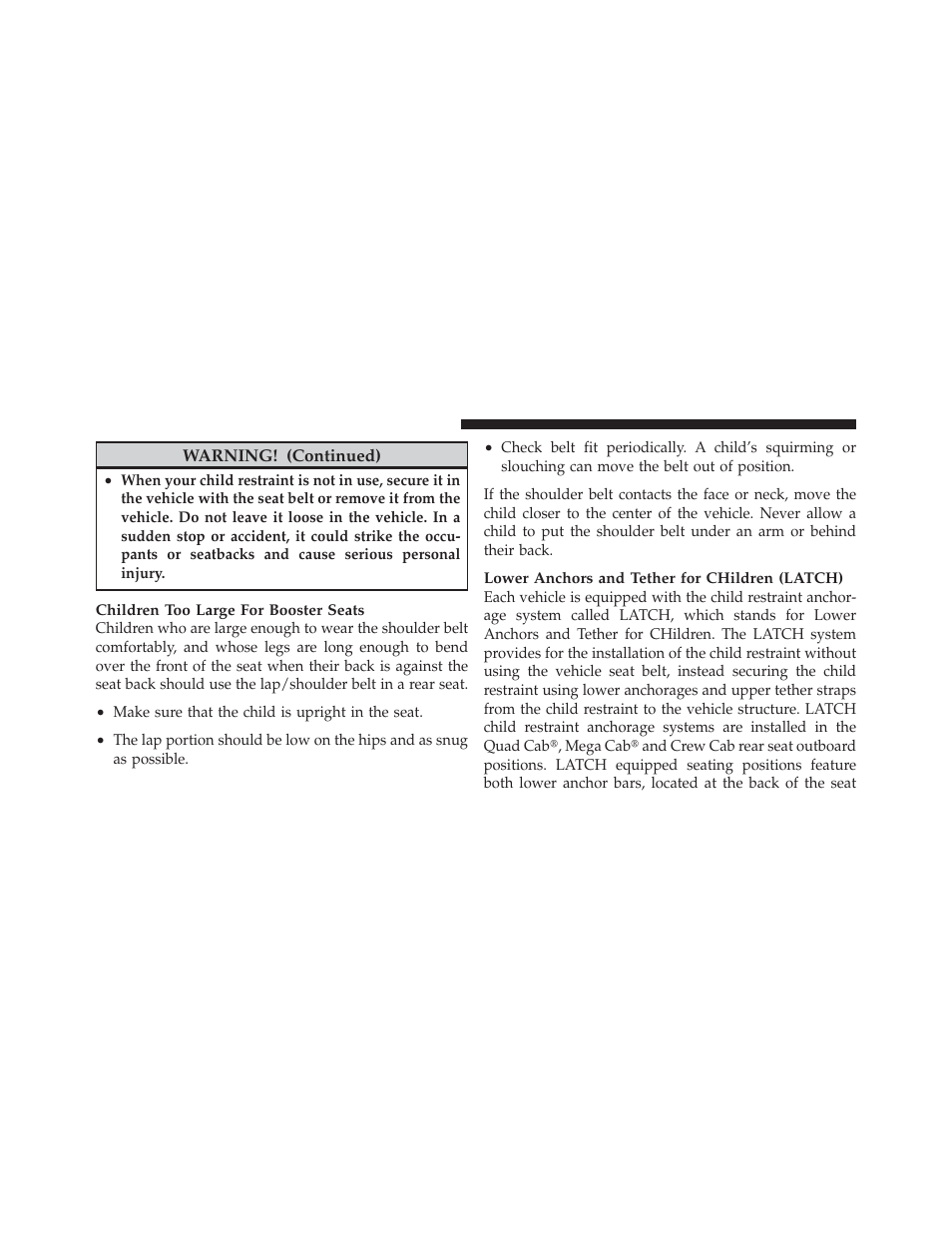 Ram Trucks 2012 Chassis Cab - Owner Manual User Manual | Page 70 / 502