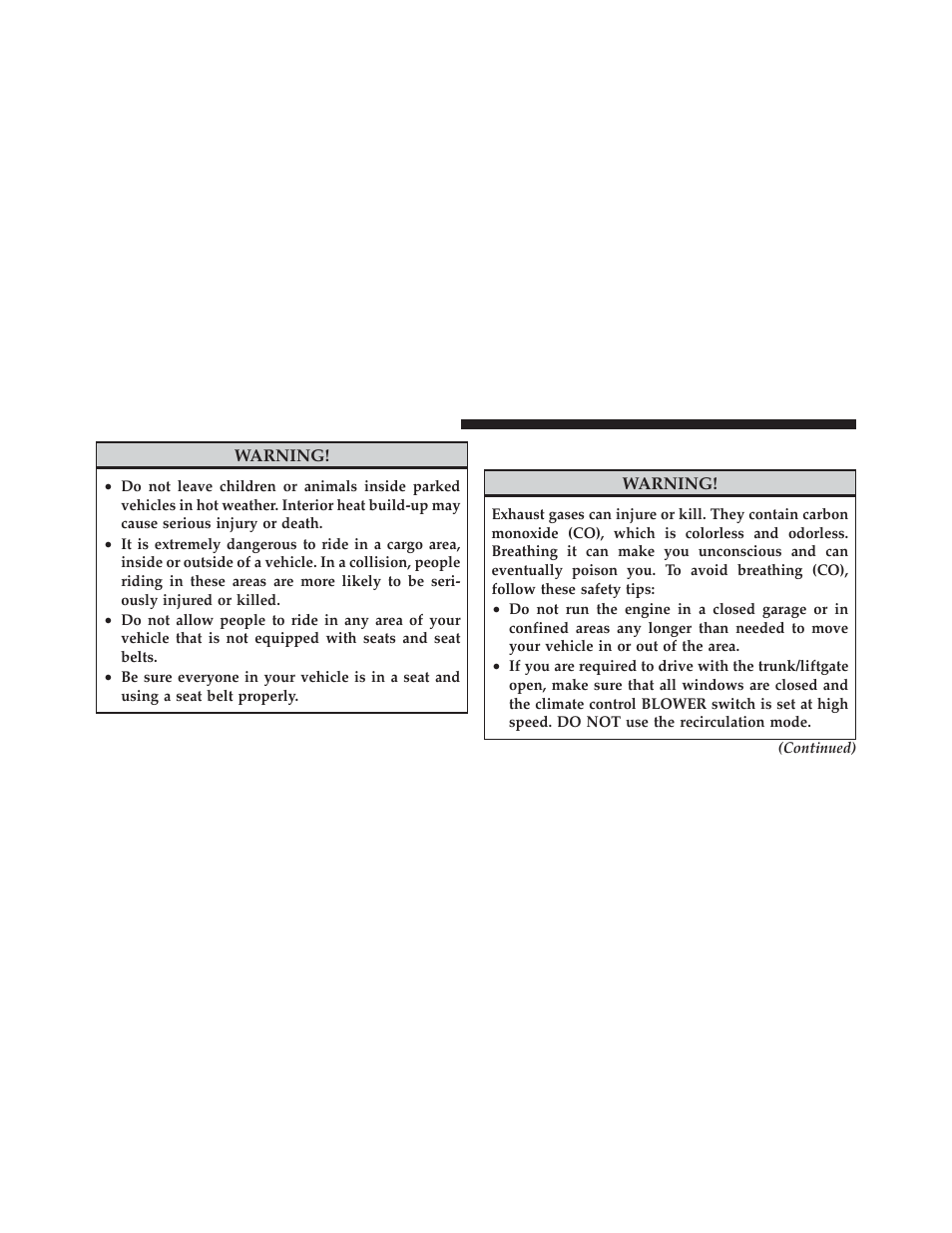 Exhaust gas | Ram Trucks 2012 Chassis Cab - Owner Manual User Manual | Page 80 / 502