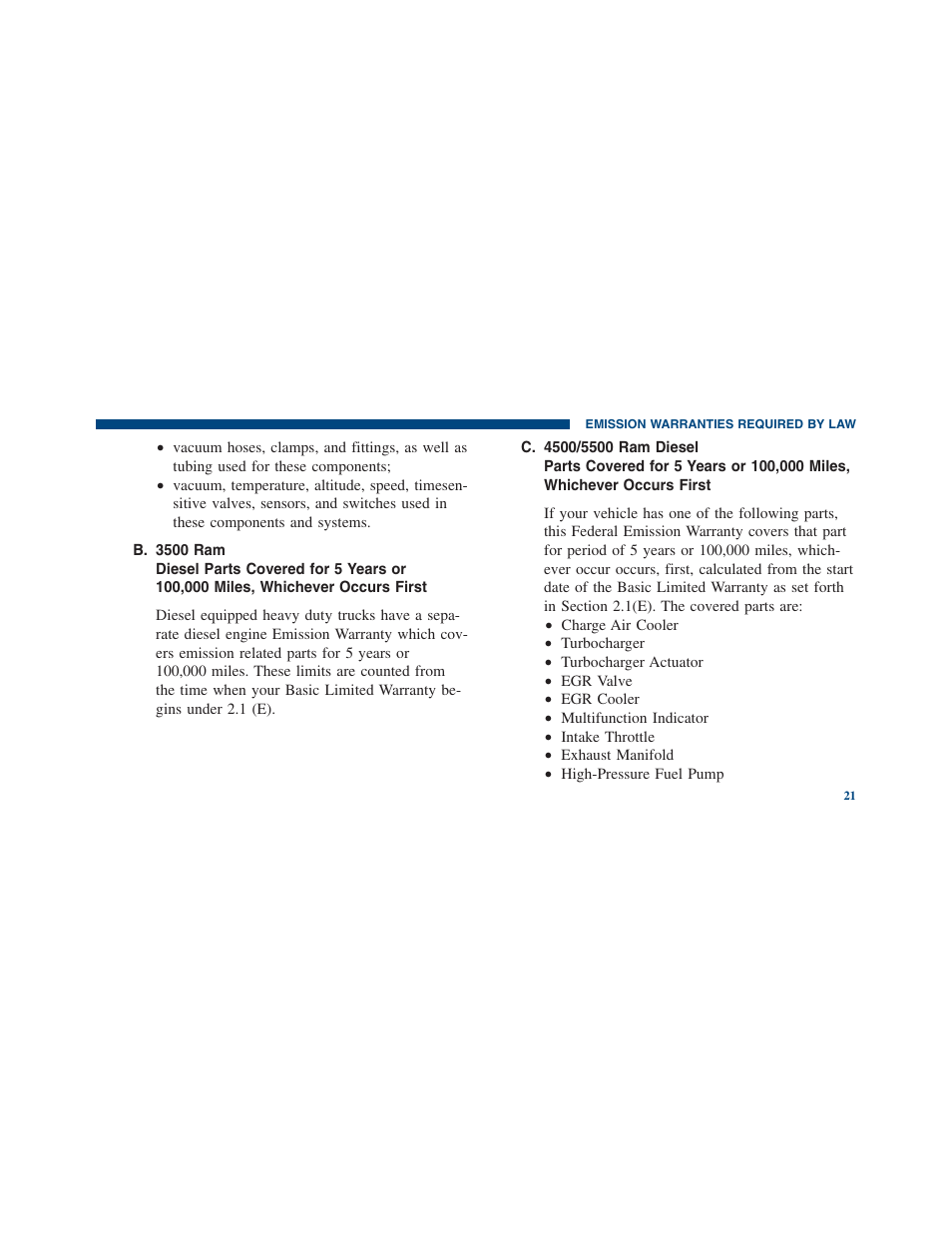 Ram Trucks 2012 Chassis Cab - Warranty Manual User Manual | Page 23 / 44