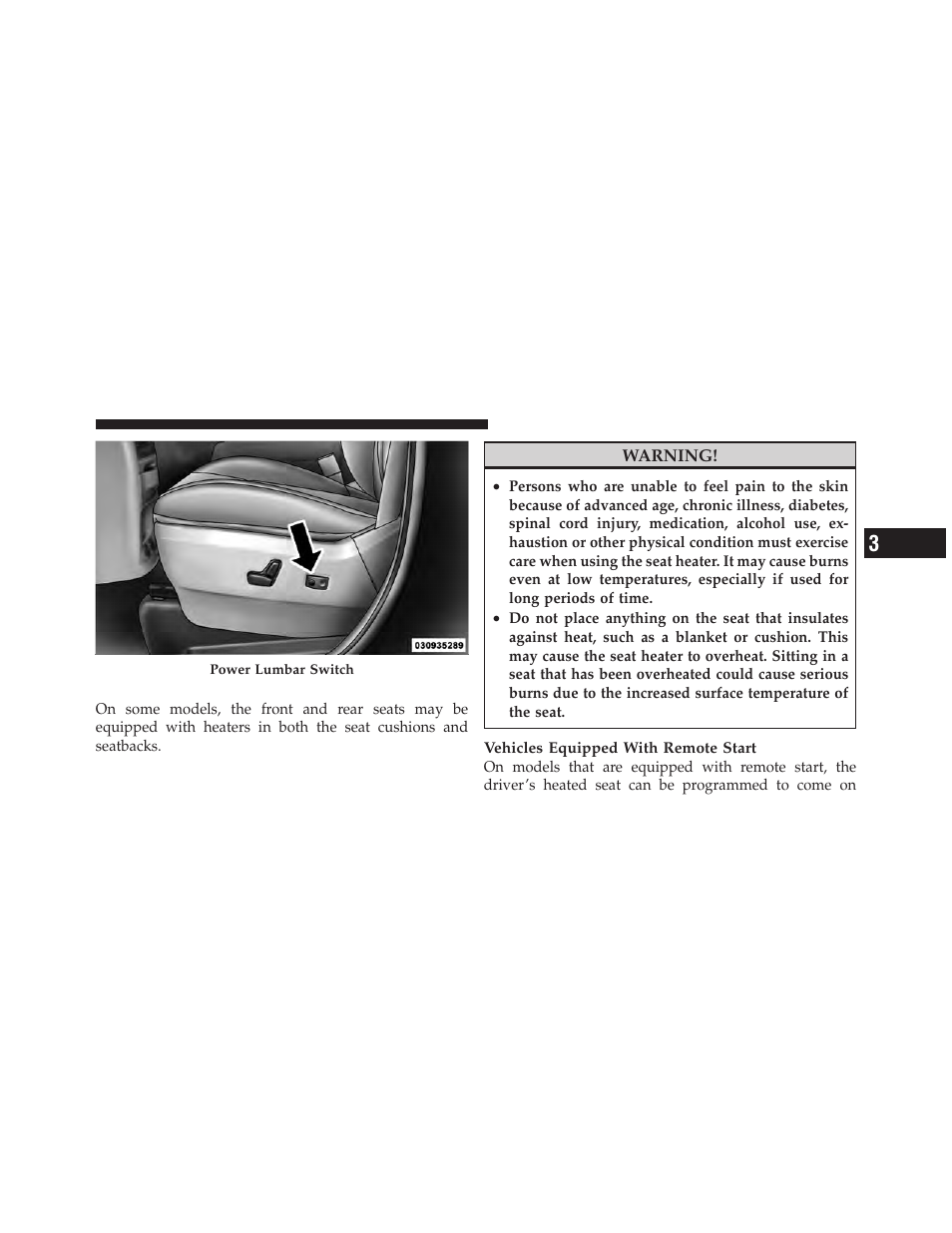 Heated seats — if equipped | Ram Trucks 2012 С/V - Owner Manual User Manual | Page 165 / 642