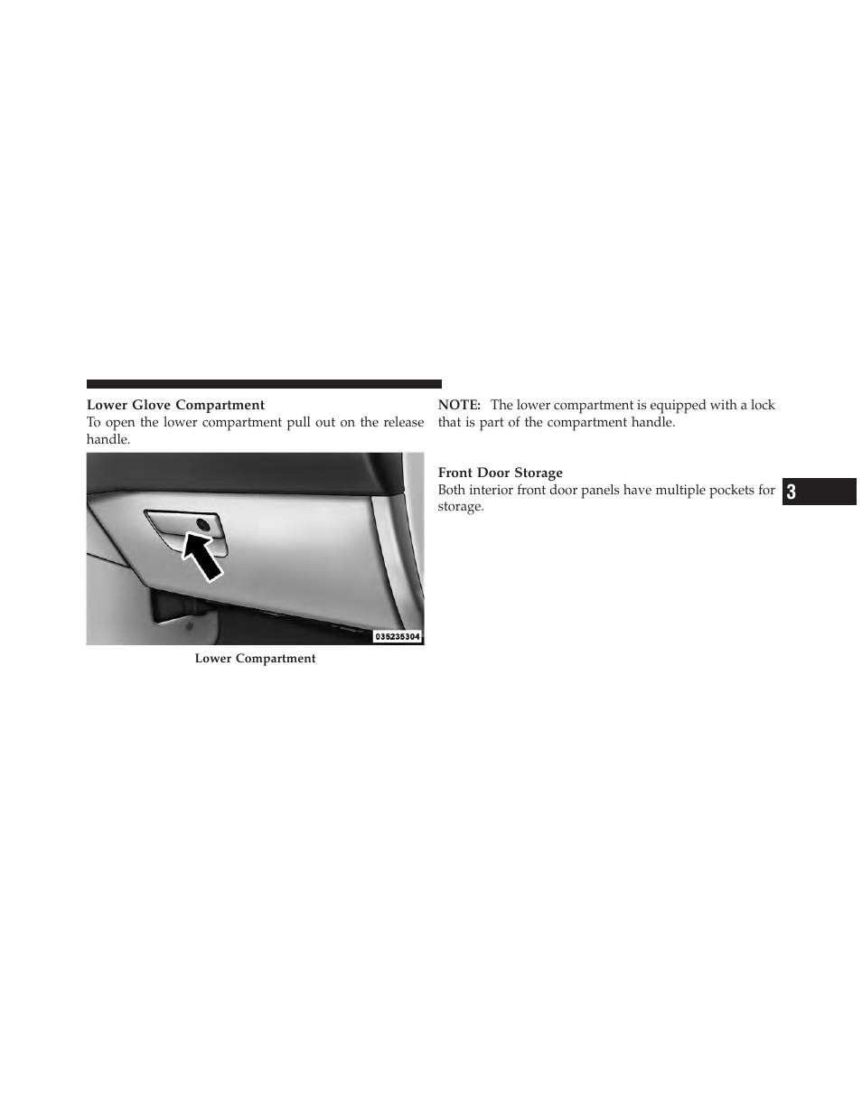 Door trim panel storage | Ram Trucks 2012 С/V - Owner Manual User Manual | Page 257 / 642
