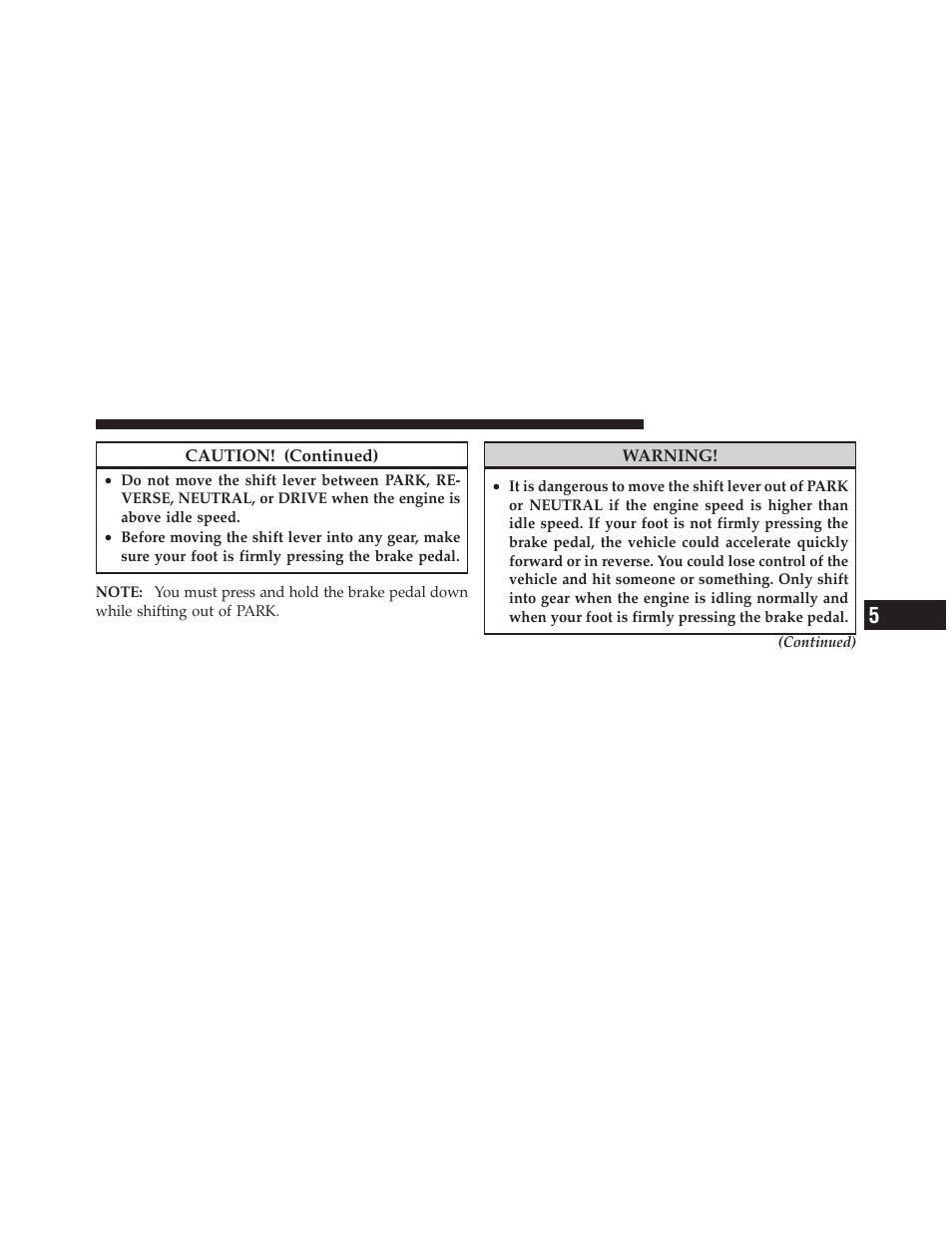 Ram Trucks 2012 С/V - Owner Manual User Manual | Page 425 / 642