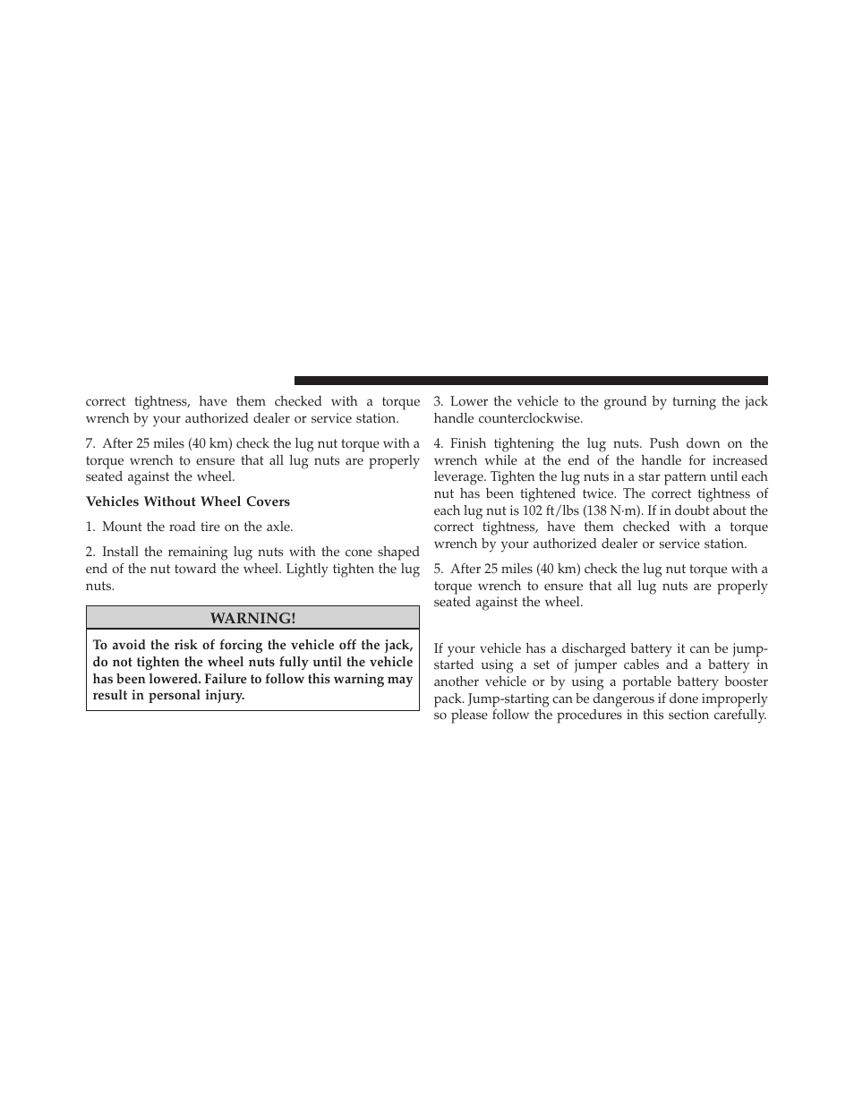Jump-starting procedure | Ram Trucks 2012 С/V - Owner Manual User Manual | Page 534 / 642