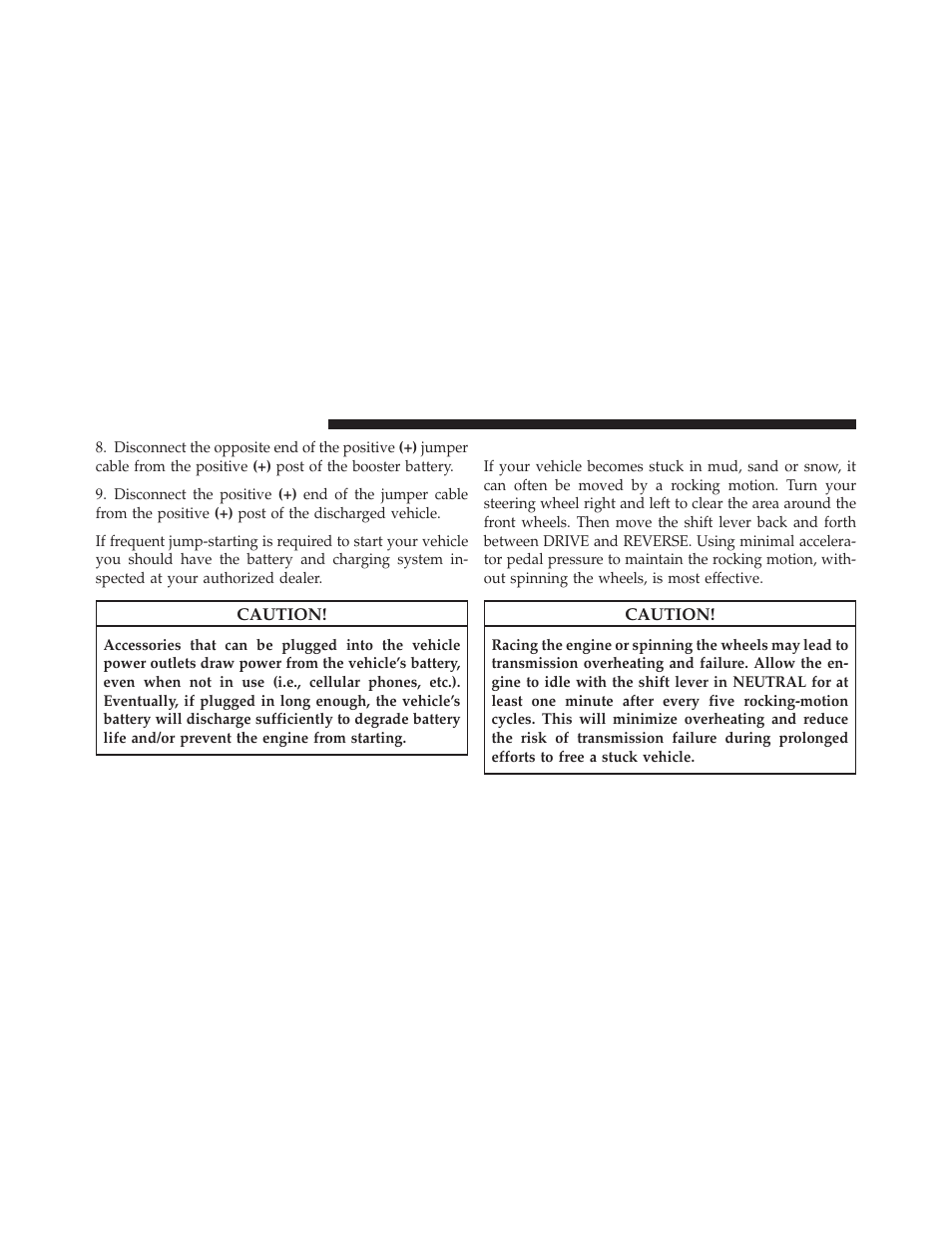 Freeing a stuck vehicle | Ram Trucks 2012 С/V - Owner Manual User Manual | Page 538 / 642