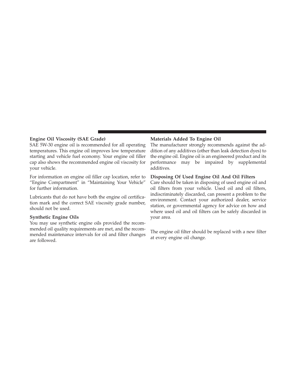 Engine oil filter | Ram Trucks 2012 С/V - Owner Manual User Manual | Page 554 / 642