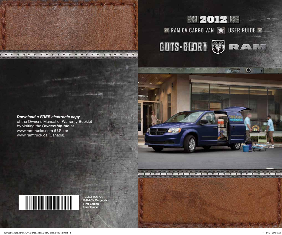 Ram Trucks 2012 С/V - User Guide User Manual | 132 pages