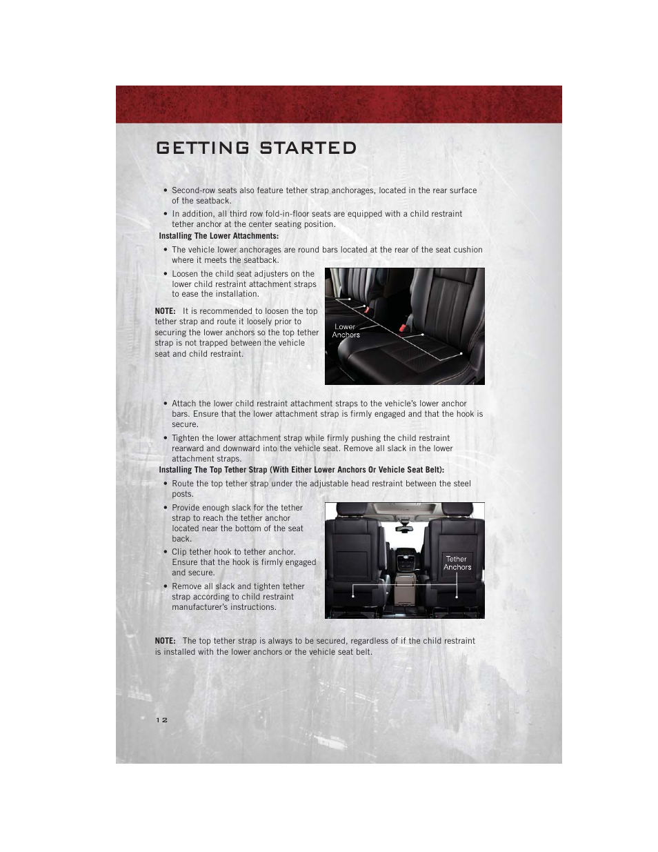 Getting started | Ram Trucks 2012 С/V - User Guide User Manual | Page 14 / 132