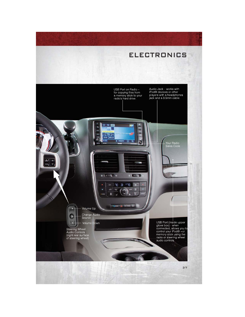 Electronics | Ram Trucks 2012 С/V - User Guide User Manual | Page 39 / 132