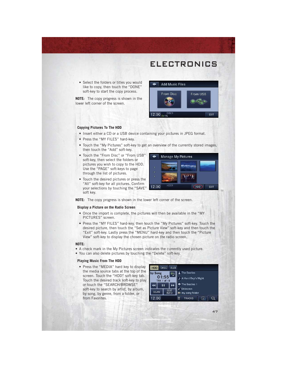 Electronics | Ram Trucks 2012 С/V - User Guide User Manual | Page 49 / 132
