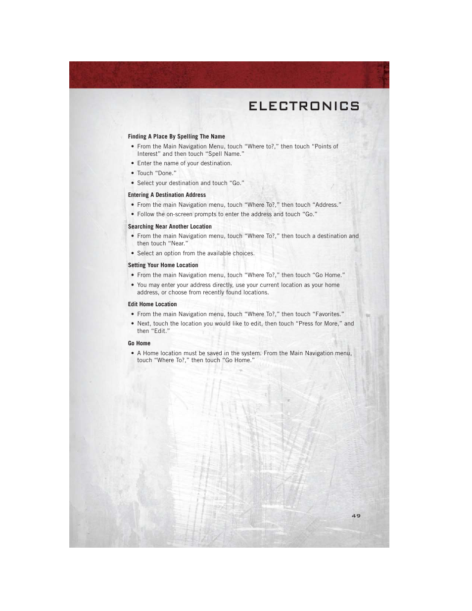 Electronics | Ram Trucks 2012 С/V - User Guide User Manual | Page 51 / 132