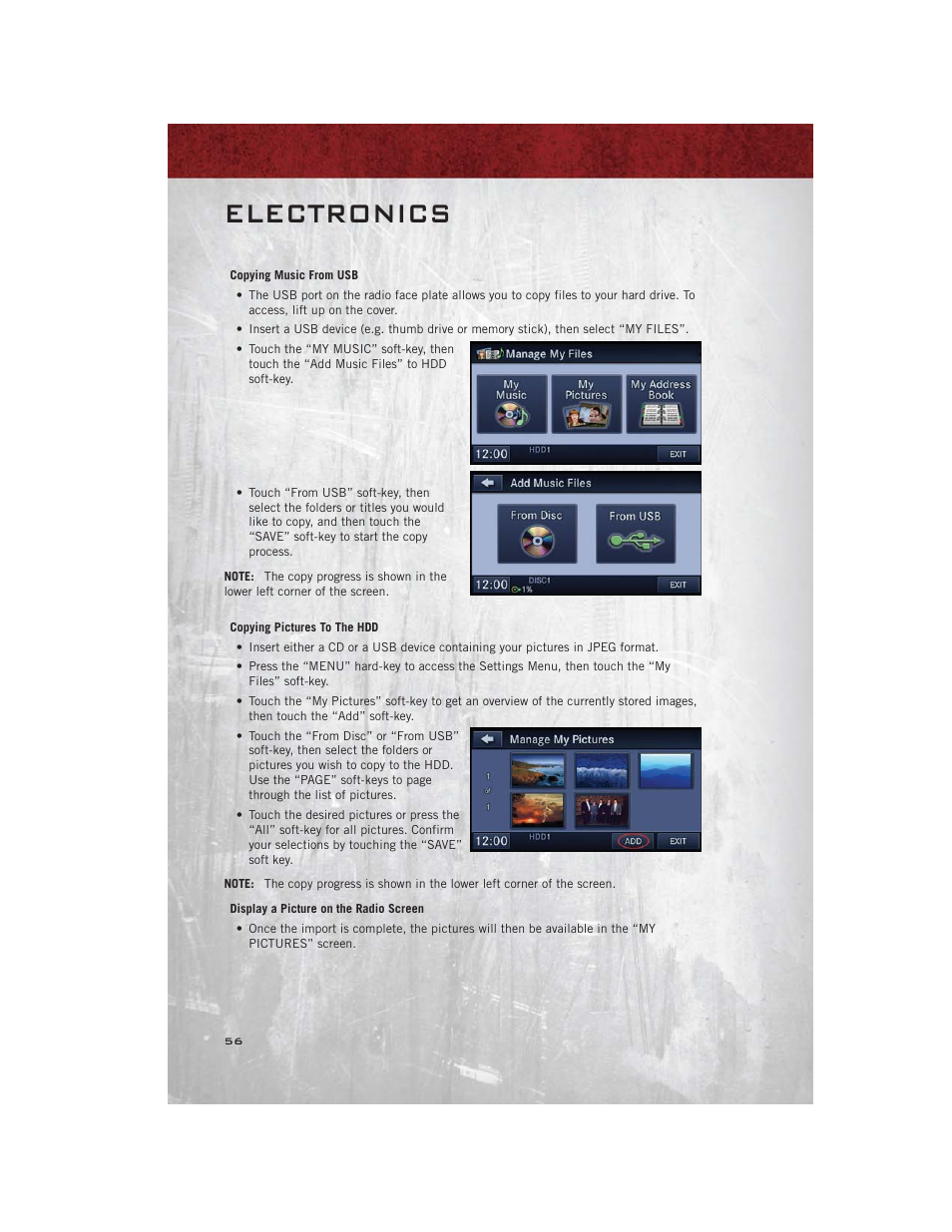 Electronics | Ram Trucks 2012 С/V - User Guide User Manual | Page 58 / 132