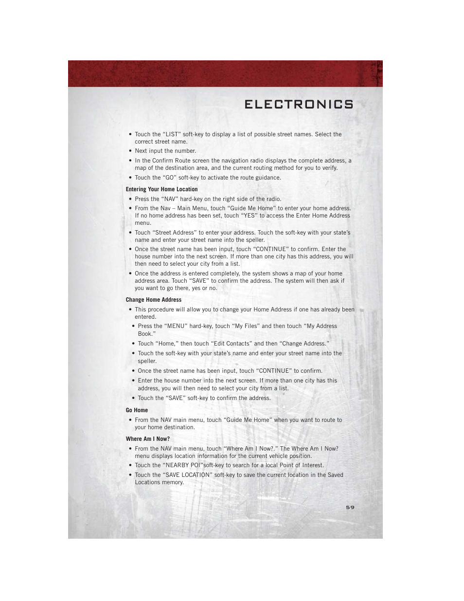 Electronics | Ram Trucks 2012 С/V - User Guide User Manual | Page 61 / 132