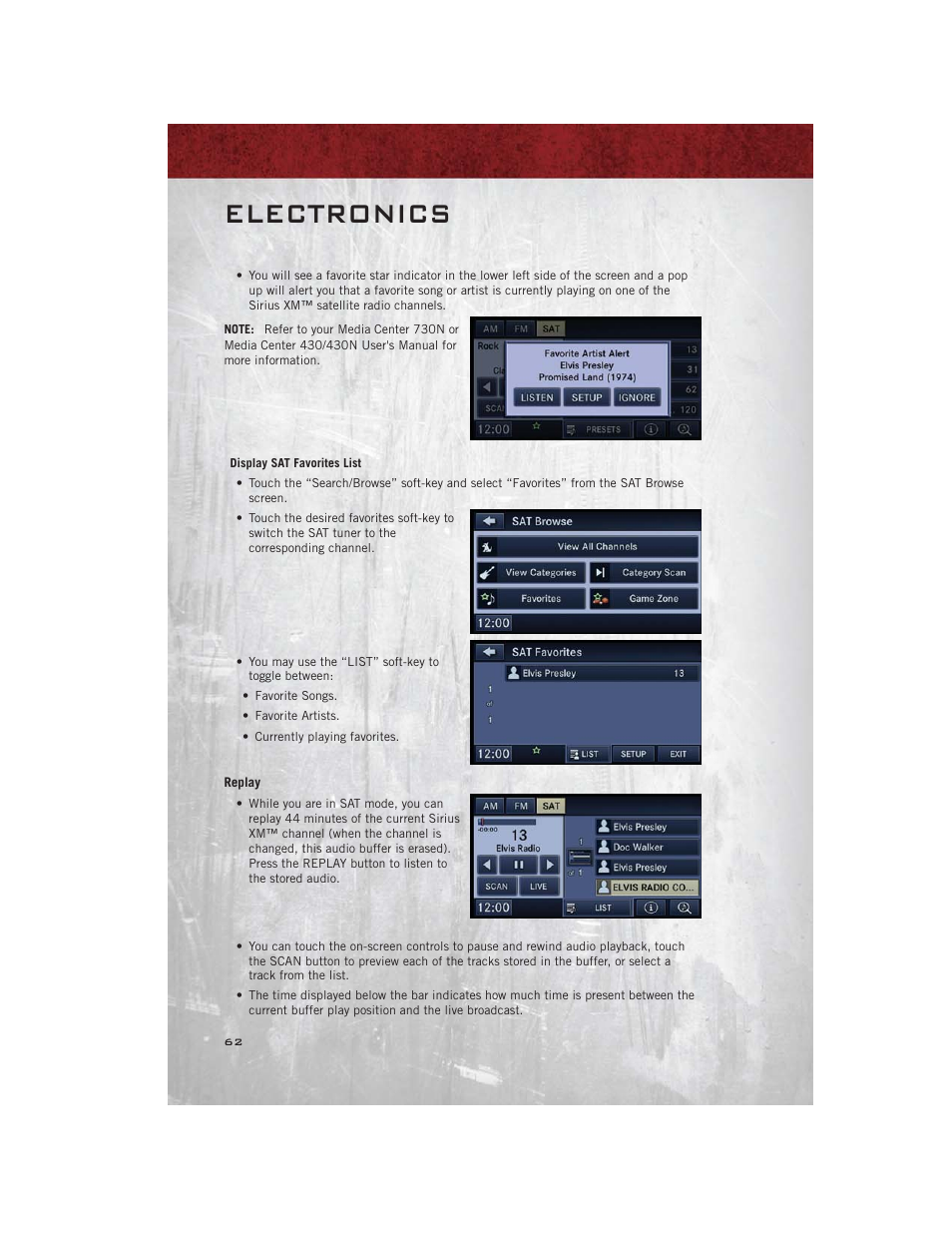 Replay, Electronics | Ram Trucks 2012 С/V - User Guide User Manual | Page 64 / 132