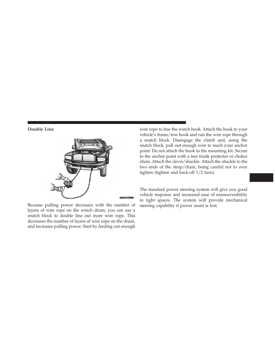 Double line, Power steering | Ram Trucks 2013 3500 - Owner Manual User Manual | Page 467 / 734