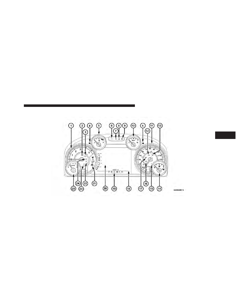 Instrument cluster — 7” evic | Ram Trucks 2013 3500 - CNG Supplement User Manual | Page 15 / 65