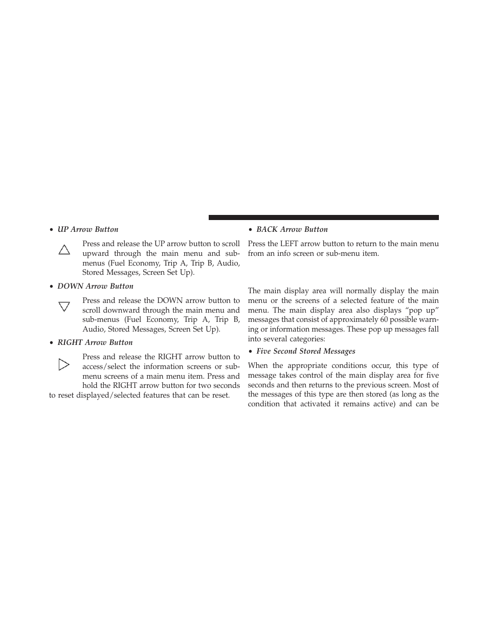 Electronic vehicle information center (evic), Displays | Ram Trucks 2013 3500 - CNG Supplement User Manual | Page 28 / 65