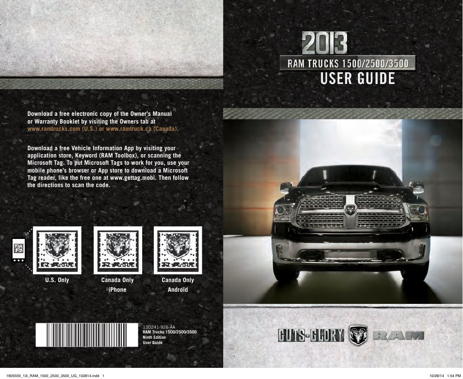 Ram Trucks 2013 3500 - User Guide User Manual | 196 pages