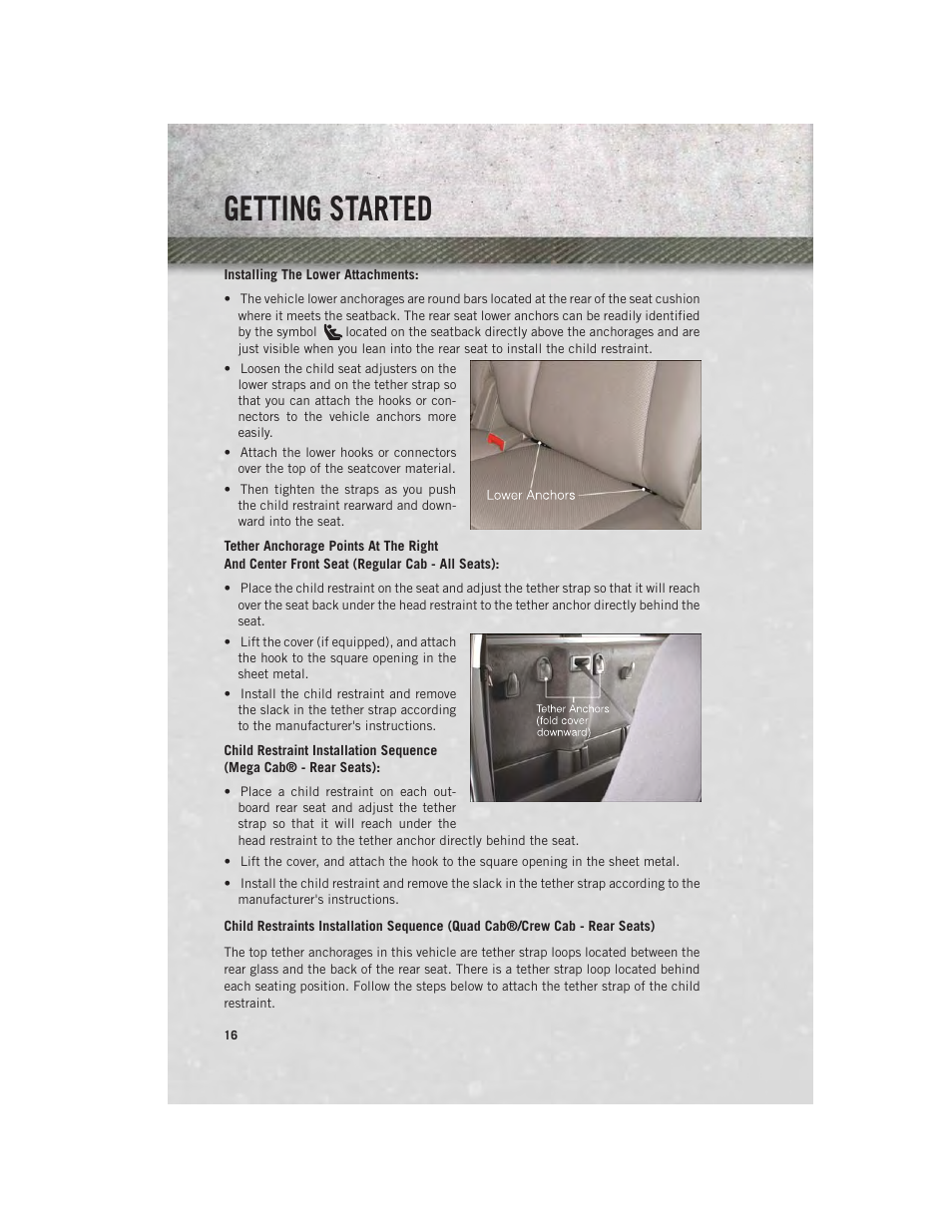Getting started | Ram Trucks 2013 3500 - User Guide User Manual | Page 18 / 196
