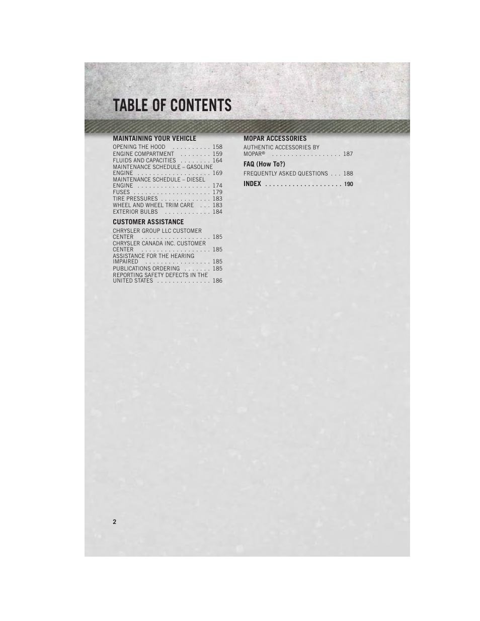 Ram Trucks 2013 3500 - User Guide User Manual | Page 4 / 196