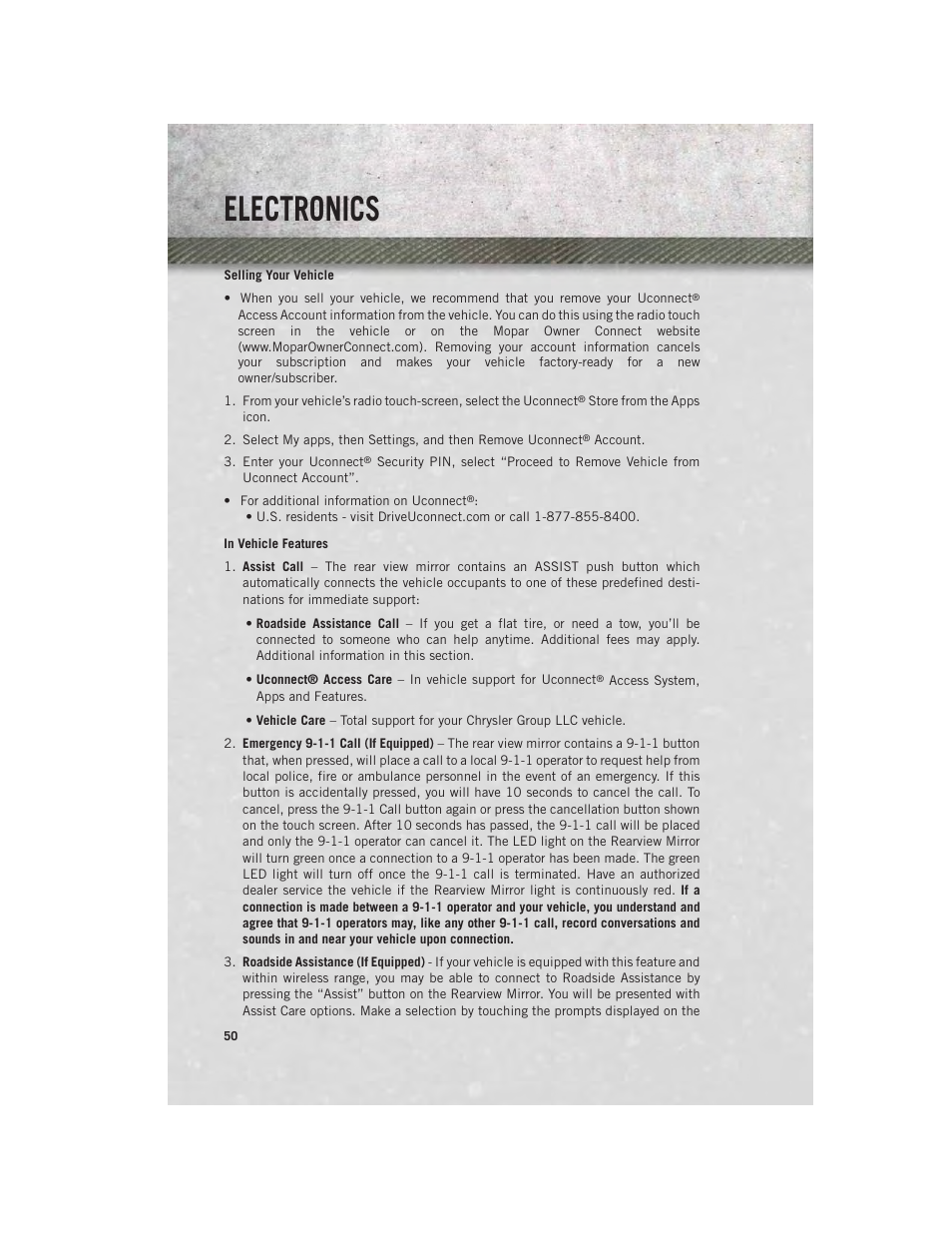 In vehicle features, Electronics | Ram Trucks 2013 3500 - User Guide User Manual | Page 52 / 196
