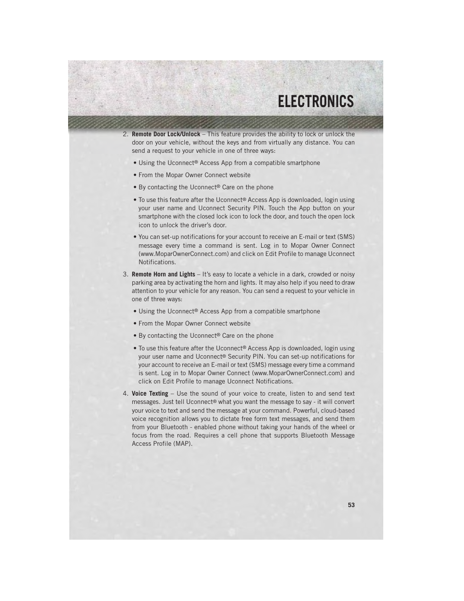 Electronics | Ram Trucks 2013 3500 - User Guide User Manual | Page 55 / 196