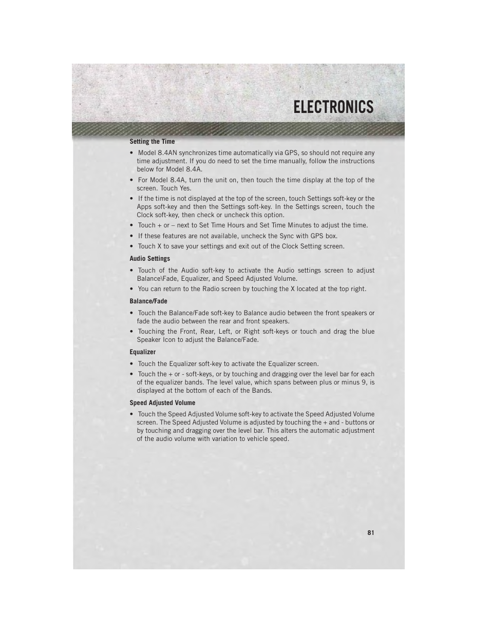 Electronics | Ram Trucks 2013 3500 - User Guide User Manual | Page 83 / 196